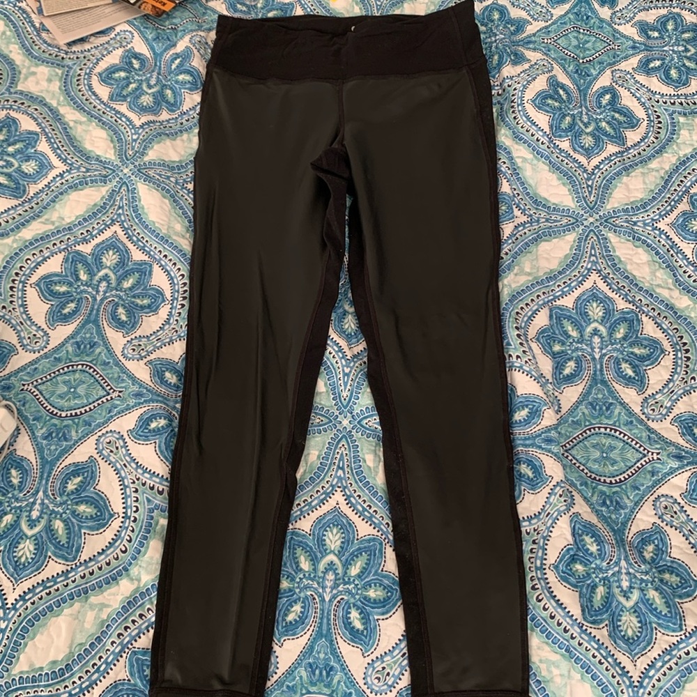 Sz M Pleather Athleta Leggings